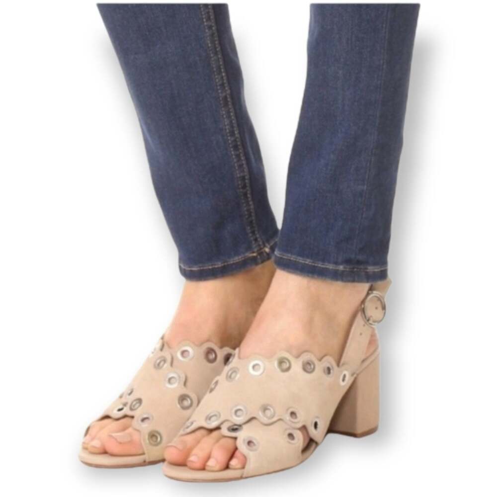 Sam Edelman Seana women's scalloped heeled sandals size 10